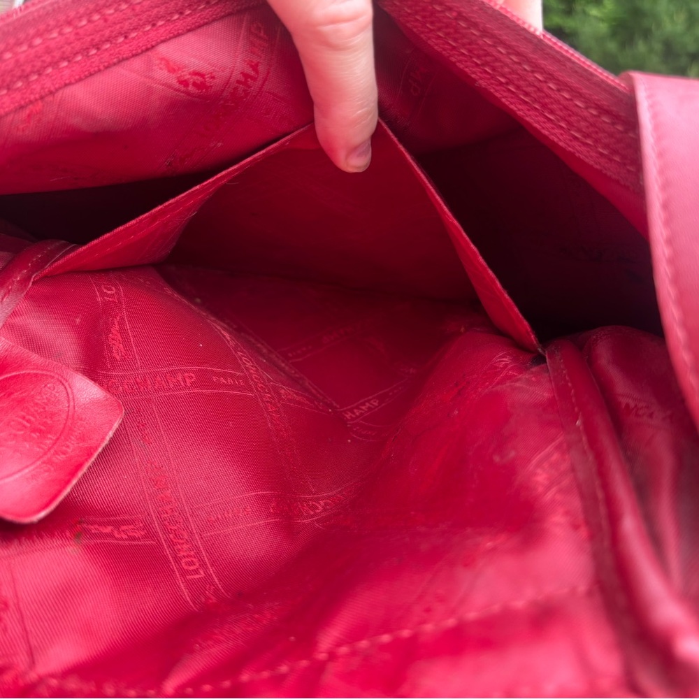 Longchamp Leather Red Mini-Backpack - image 7